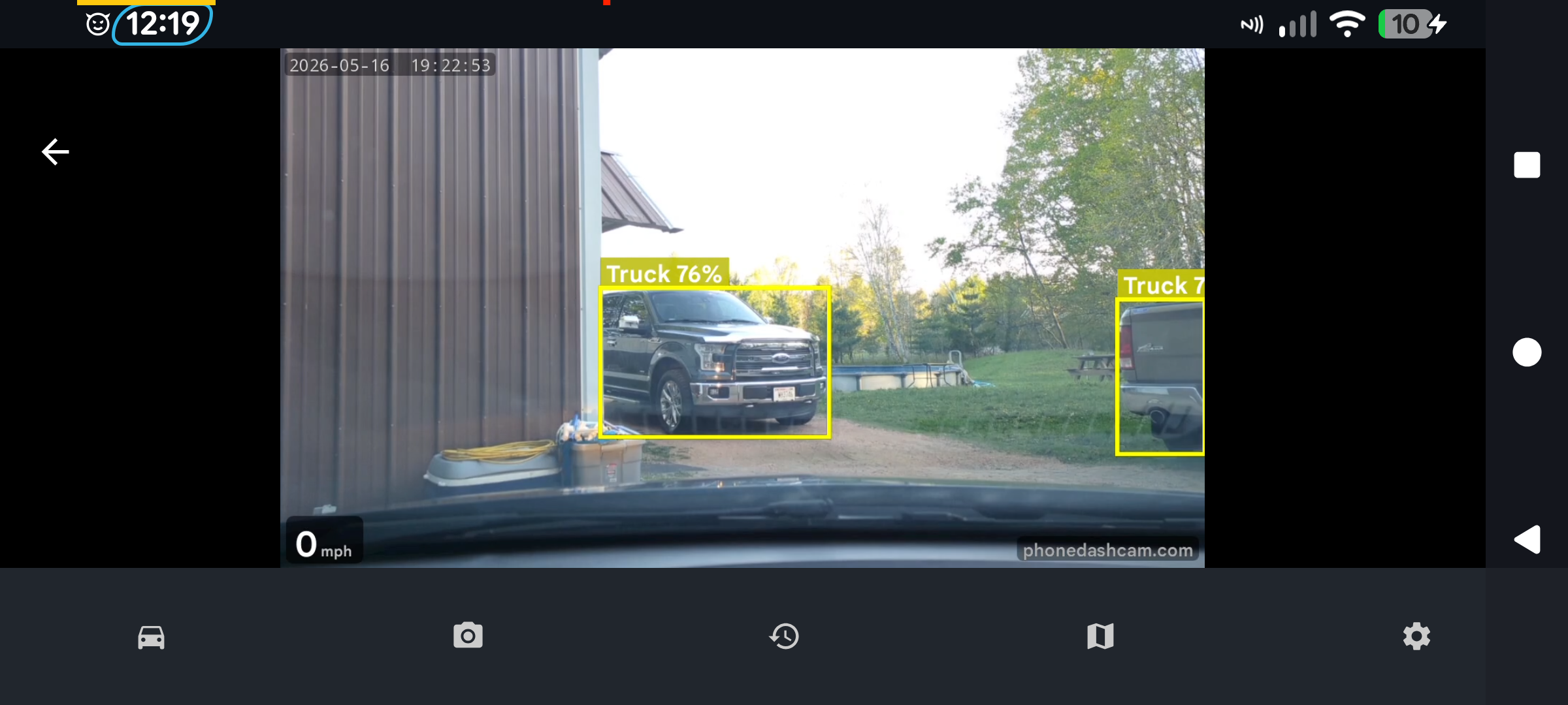 DriveSight recording with AI detection